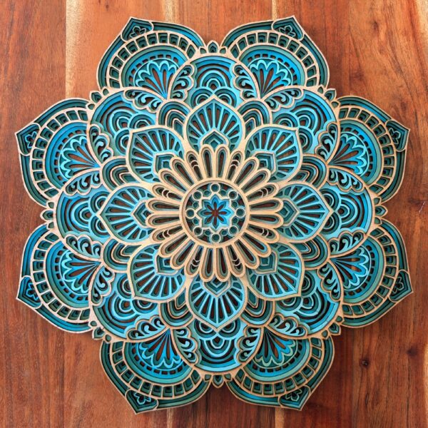 mandala akrylovými barvami